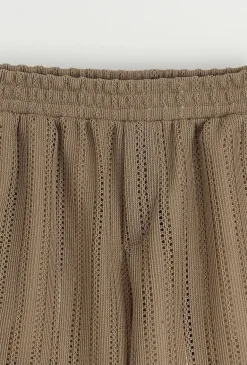 Ensemble chemise et short unis à rayures