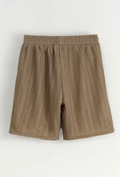 Ensemble chemise et short unis à rayures