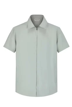 Ensemble chemise et shorts zippé moderne