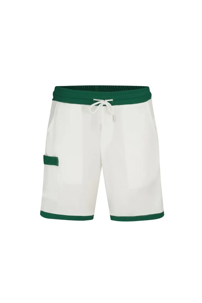 Ensemble chemise et short piqué color block