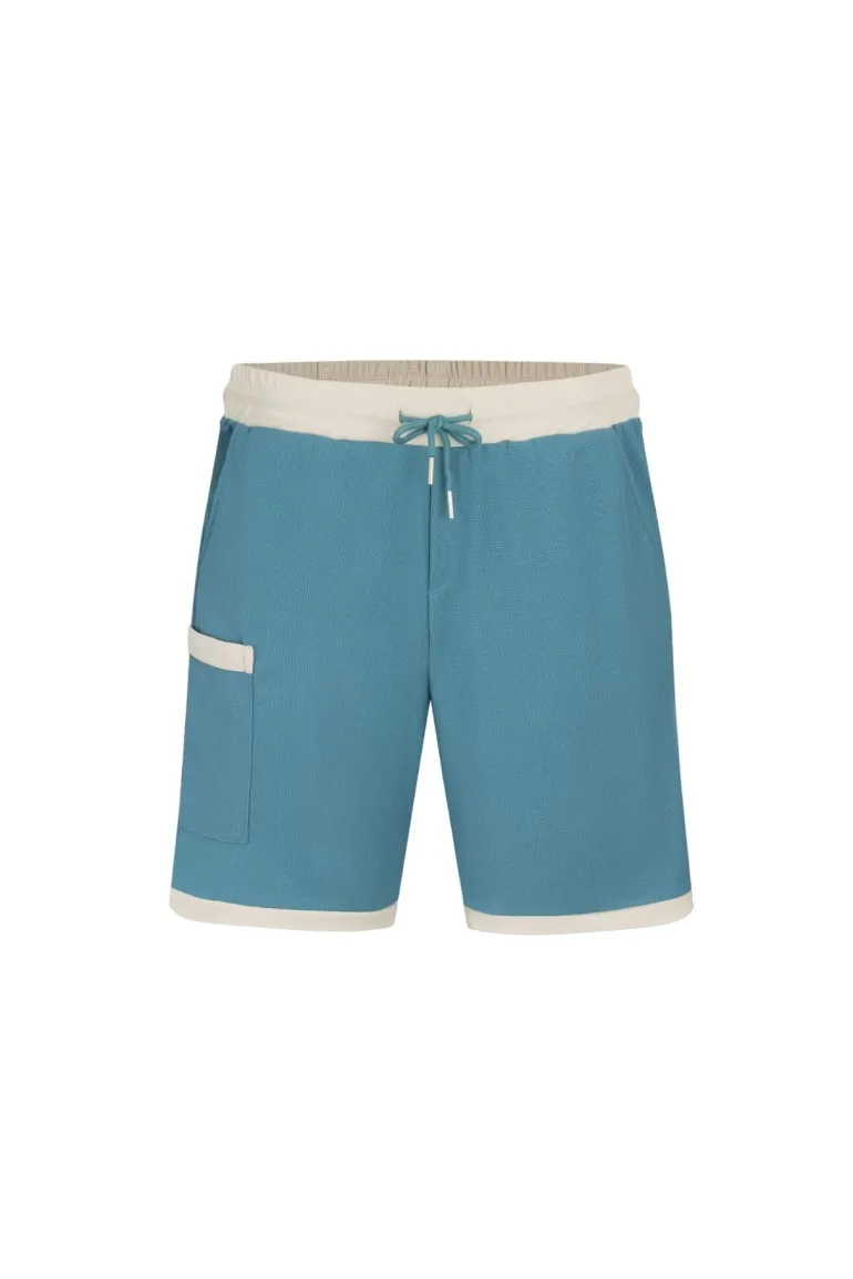 Ensemble chemise et short piqué color block
