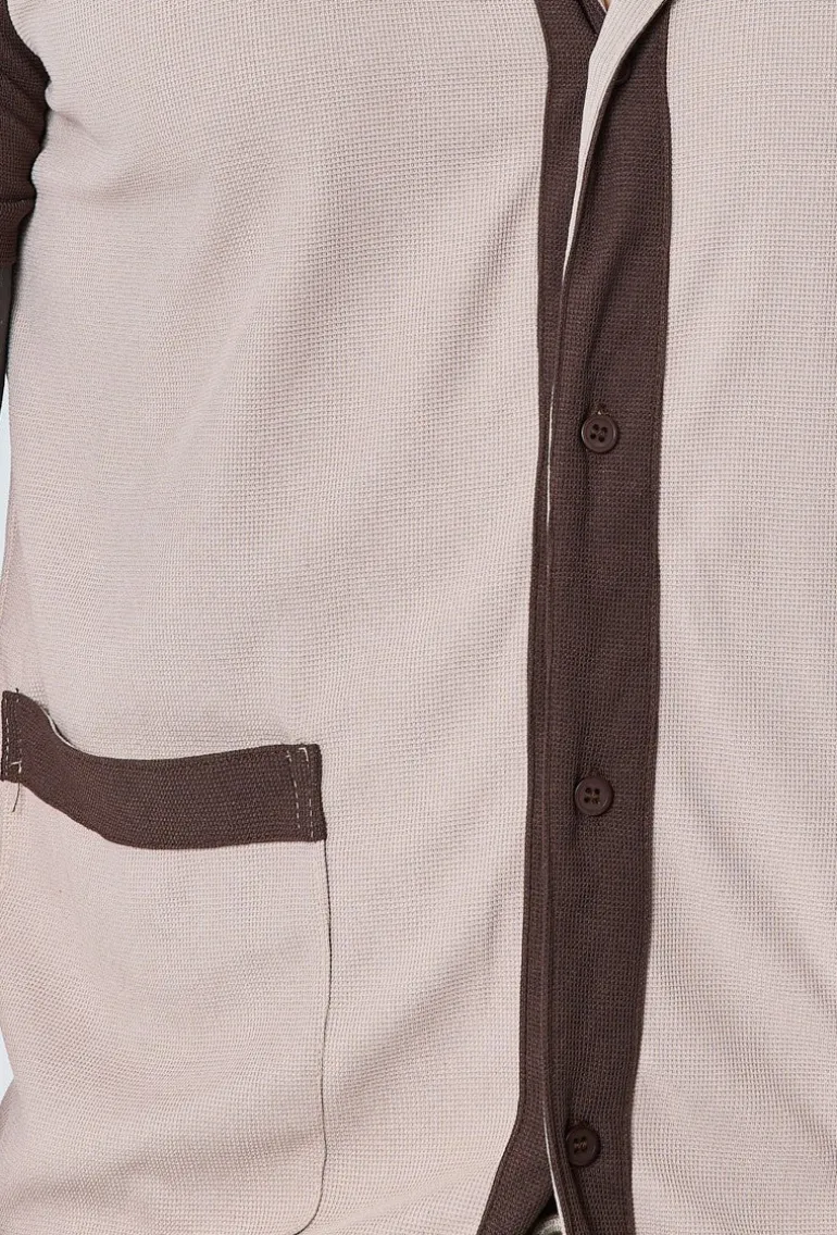 Ensemble chemise et short piqué color block
