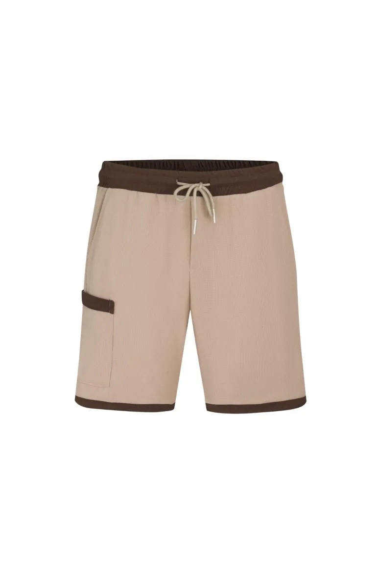 Ensemble chemise et short piqué color block