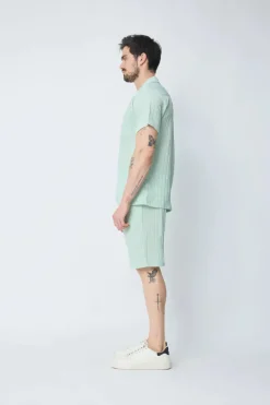 Ensemble chemise et short uni