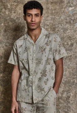 Ensemble chemise manches courtes short fleuris