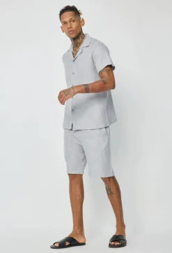 Ensemble chemise manches courtes short