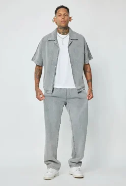 Ensemble chemise oversize à manches courtes avec pantalon oversize