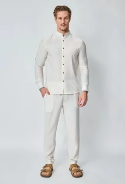Ensemble chemise pantalon uni fin