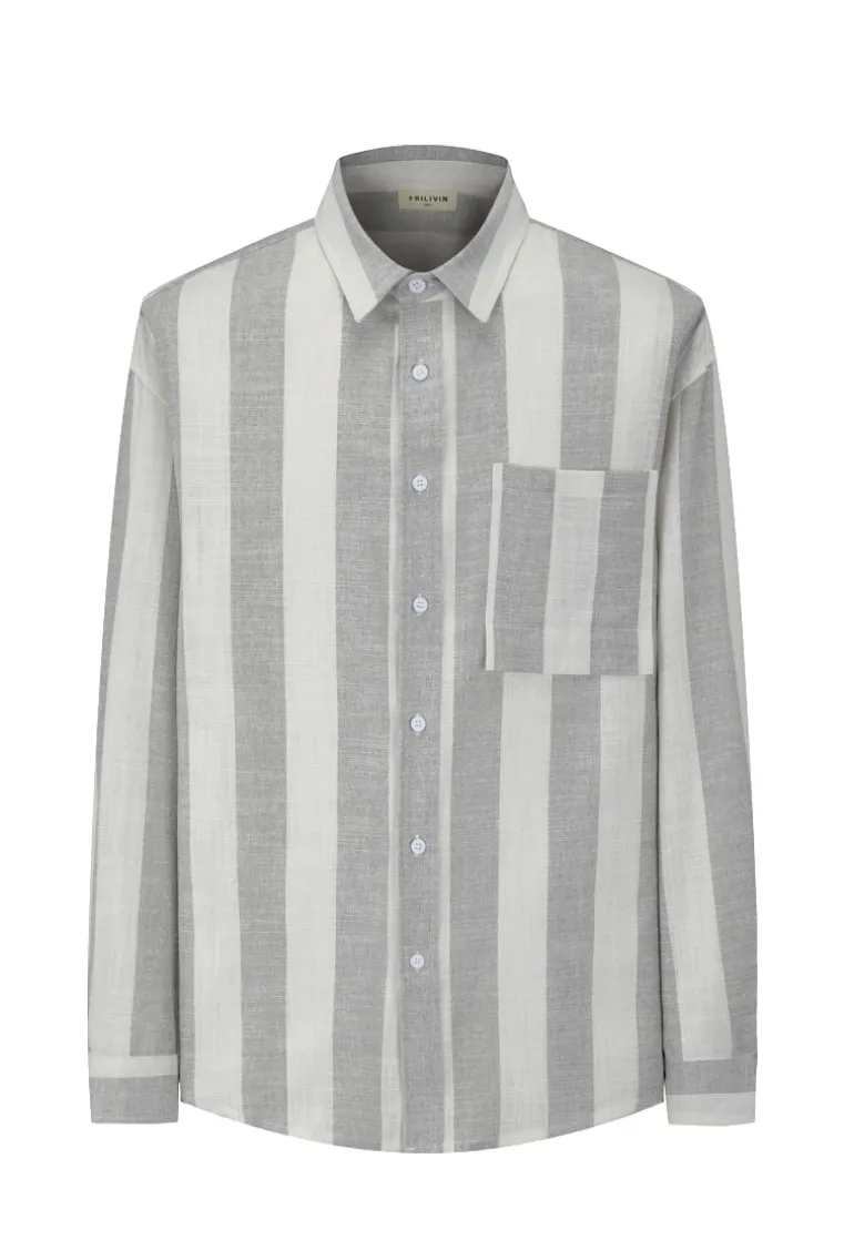 Ensemble chemise pantalon à rayures