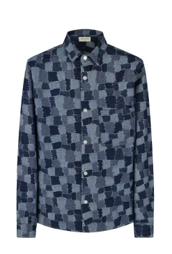 Ensemble chemise pantalon assorti avec un motif de carrés