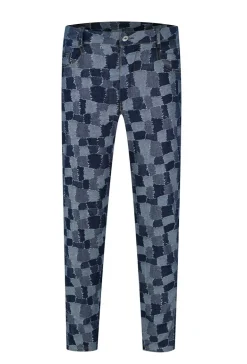 Ensemble chemise pantalon assorti avec un motif de carrés