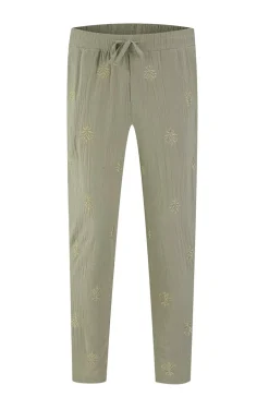 Ensemble chemise pantalon décontractée à motifs
