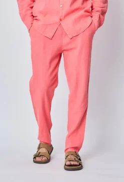 Ensemble chemise pantalon décontractée effet lin