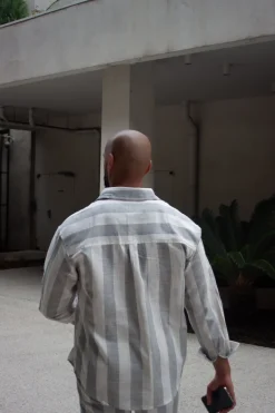 Ensemble chemise pantalon à rayures