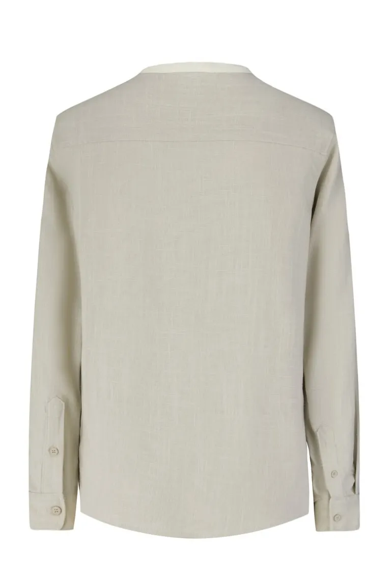 Ensemble chemise pantalon bicolore décontractée