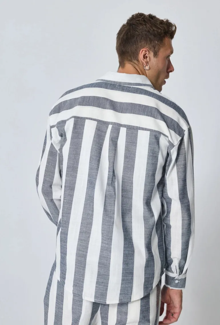 Ensemble chemise pantalon à rayures