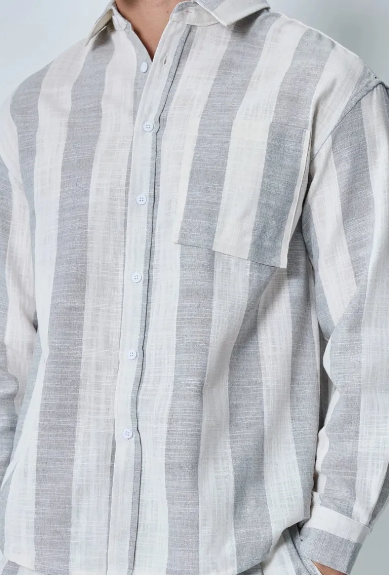 Ensemble chemise pantalon à rayures