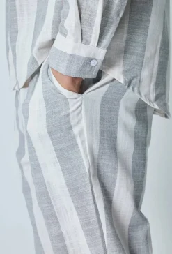 Ensemble chemise pantalon à rayures