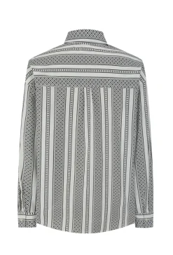 Ensemble chemise pantalon à motifs géométriques