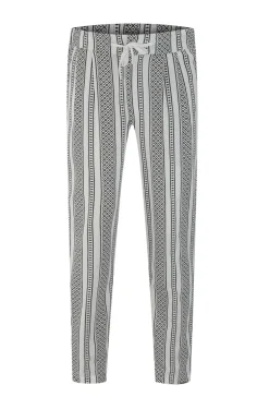 Ensemble chemise pantalon à motifs géométriques