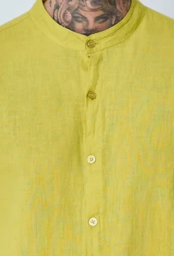 Ensemble chemise pantalon décontractée effet lin