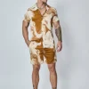 Ensemble chemise short à imprimé marbré