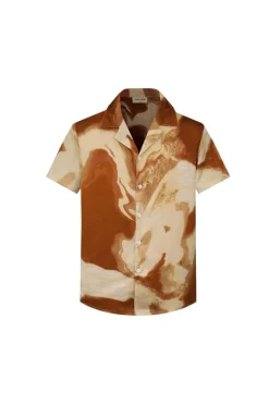 Ensemble chemise short à imprimé marbré