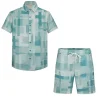 Ensemble chemise short à motifs abstrait