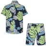 Ensemble chemise short à motifs fleuri