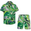 Ensemble chemise short à motifs fleuri
