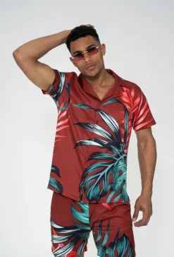 Ensemble chemise short à motifs
