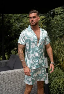 Ensemble chemise short à motifs