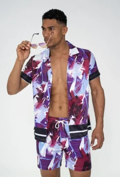 Ensemble chemise short à motifs