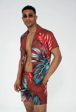 Ensemble chemise short à motifs