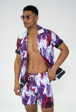 Ensemble chemise short à motifs