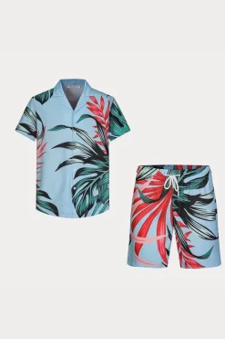 Ensemble chemise short à motifs