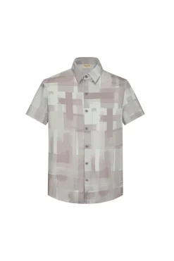 Ensemble chemise short à motifs abstrait