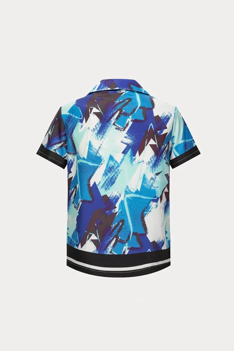 Ensemble chemise short à motifs