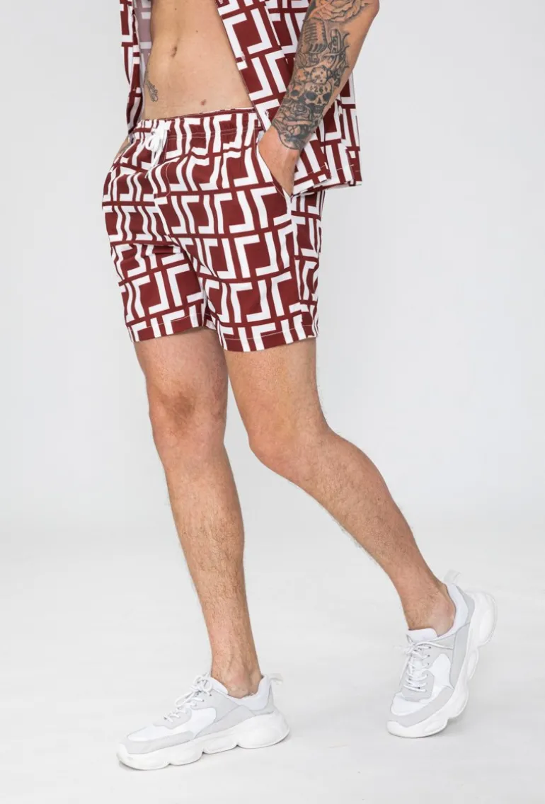 Ensemble chemise short à motif graphique