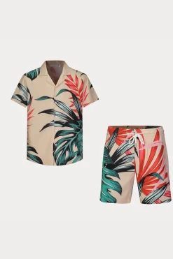 Ensemble chemise short à motifs