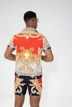 Ensemble chemise short à motifs baroque