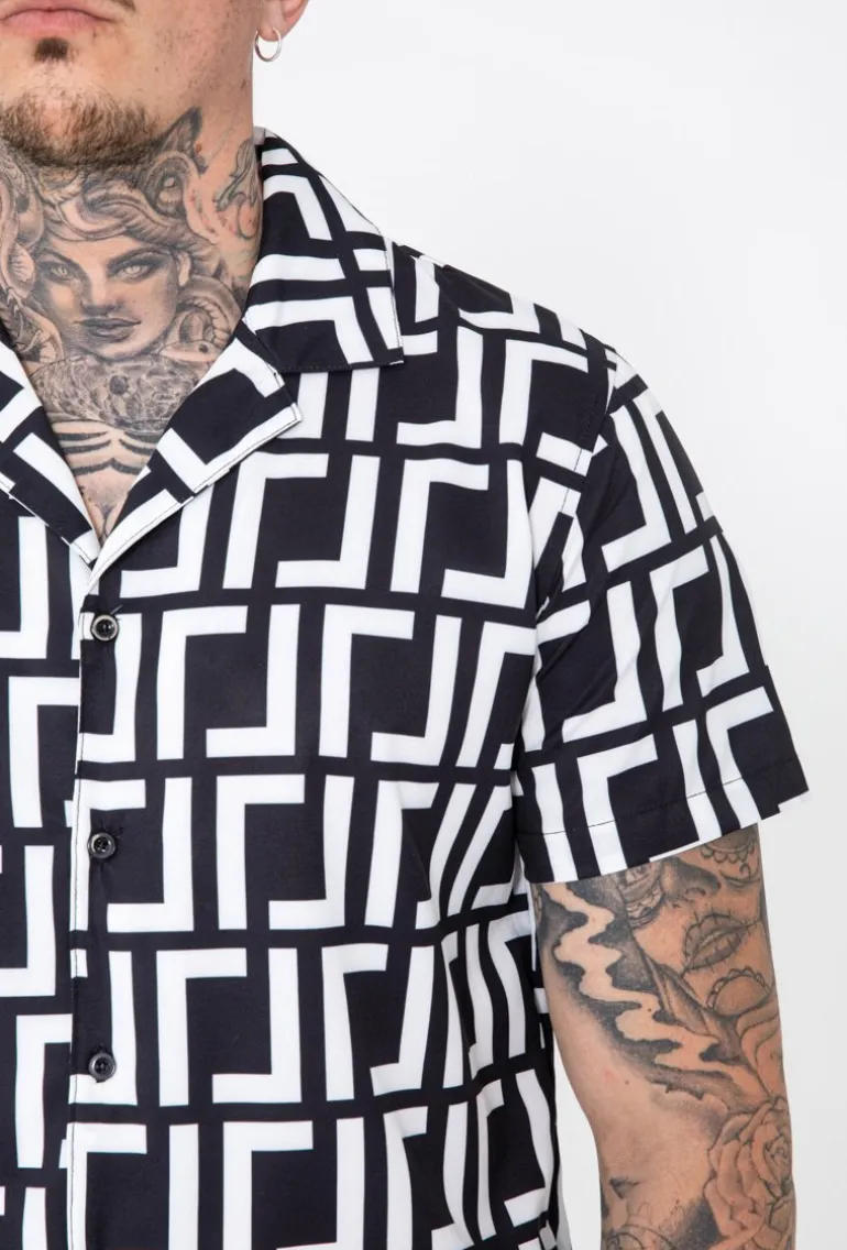 Ensemble chemise short à motif graphique