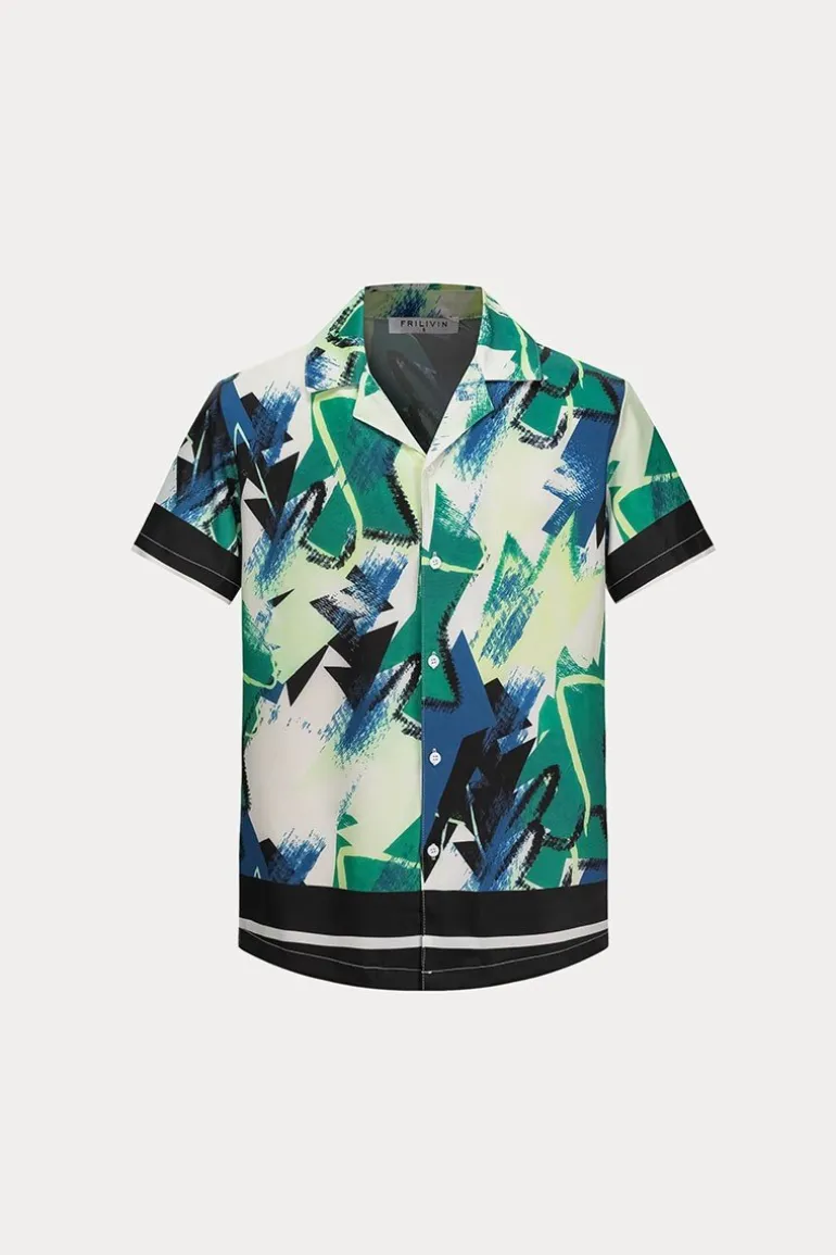 Ensemble chemise short à motifs