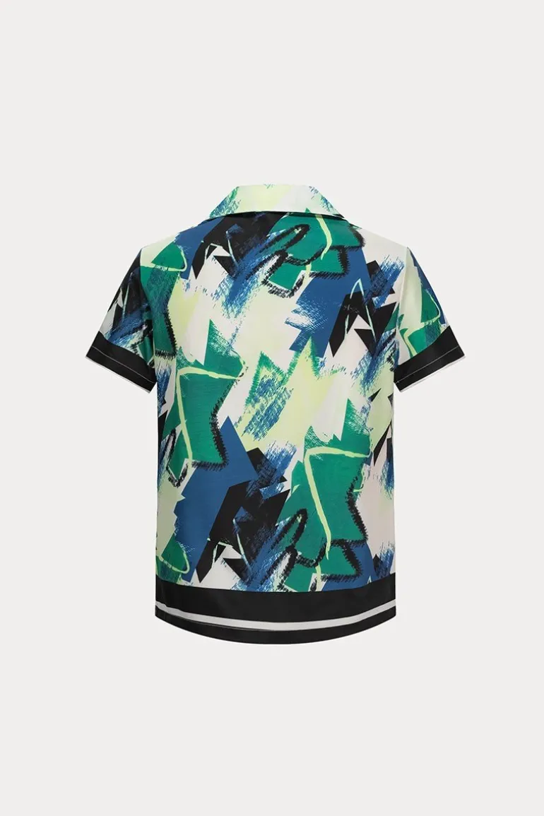 Ensemble chemise short à motifs