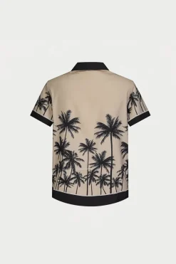 Ensemble chemise short à motifs palmier