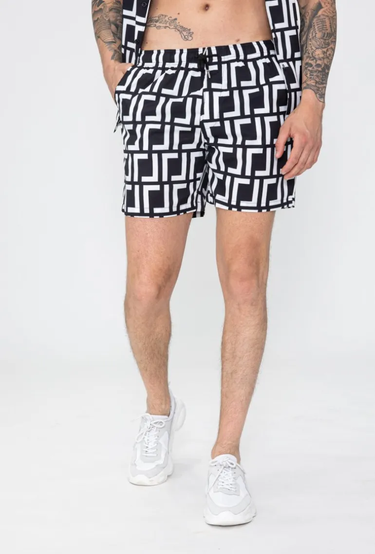 Ensemble chemise short à motif graphique