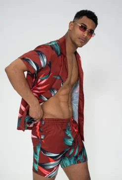 Ensemble chemise short à motifs