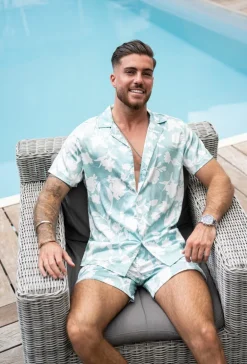 Ensemble chemise short à motifs