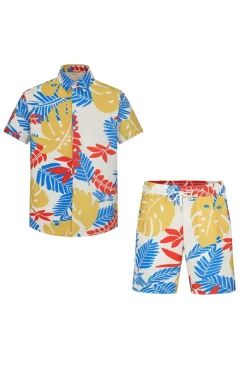 Ensemble chemise short à motifs fleuri