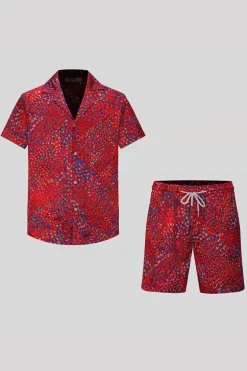 Ensemble chemise short à motifs